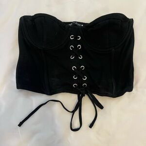 Black Zara corset going out top